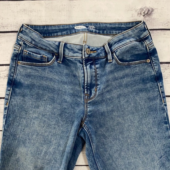 Old Navy Rockstar Super Skinny Jeans Women Sz 6P Stretch Mid Rise Built in Warm - Picture 2 of 9